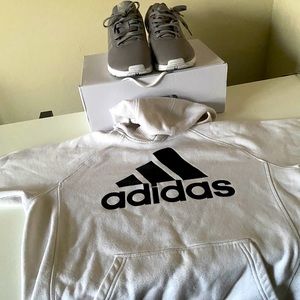 Gray Adidas Pure Boost/w FREE SWEATER